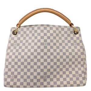 Louis Vuitton  Artsy MM Damier Azur Hobo Bag White